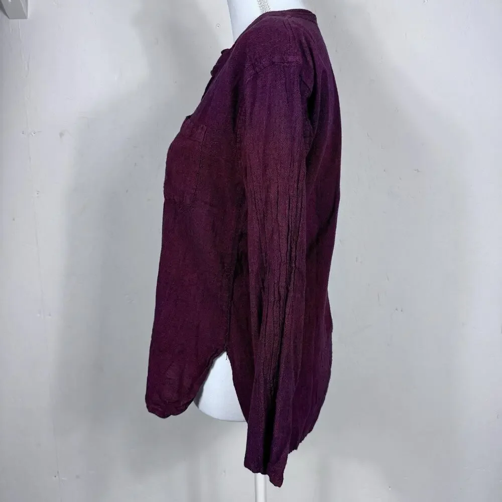 Women’s Blouse Made In Nepal Travel Adventure Outdoors Purple Medium Gorpcore